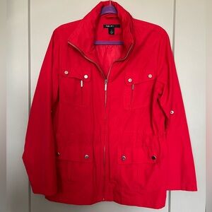 🎄FINAL PRICE- Red Rain Jacket with hidden hood